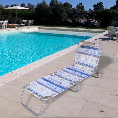 483770 Tumbona de metal OCEAN Onshore ajustable 3 posiciones