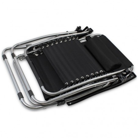 604001 Silla plegable EVERTOP reclinable GRAVITÀ ZERO NEGRO