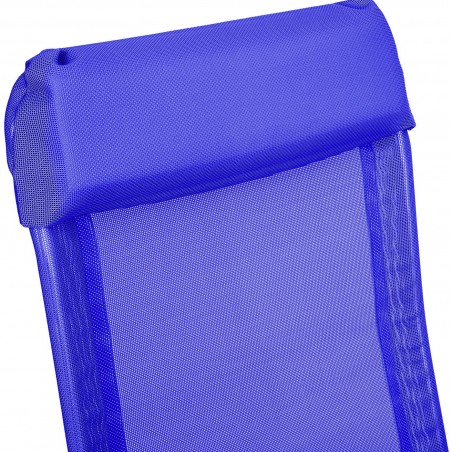 770459 SILLA de playa reclinable FORMIA con reposabrazos en textilene AZUL