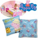 Cojín de PEPA PIG en color rosa y motivo de paseo bicicleta (42x42CM) en microfibra - Perfecto dormitorio infantil Cojín de PEPA PIG en color rosa y motivo de paseo bicicleta (42x42CM) en microfibra - Perfecto dormitorio infantil