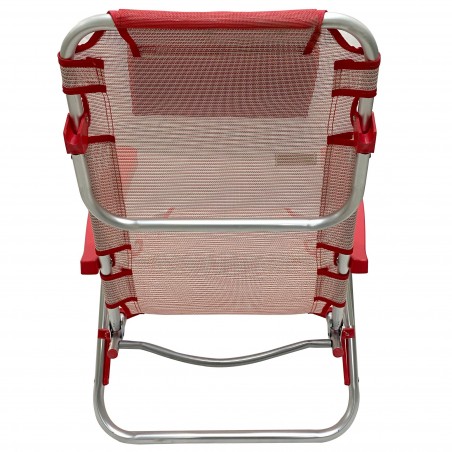 545119 Silla de playa reclinable ONSHORE en aluminio y textil en 3 colores