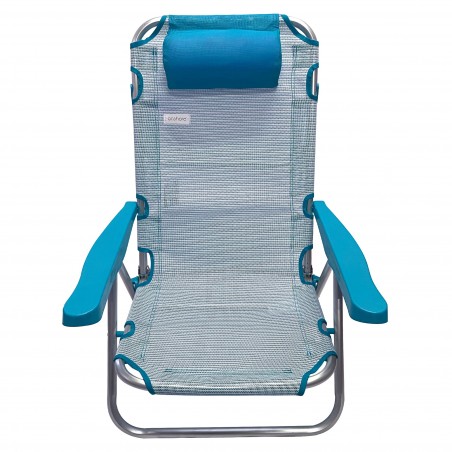 545119 Silla de playa reclinable ONSHORE en aluminio y textil en 3 colores