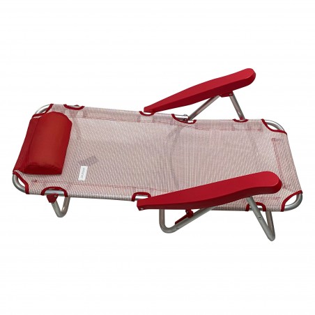 545119 Silla de playa reclinable ONSHORE en aluminio y textil en 3 colores