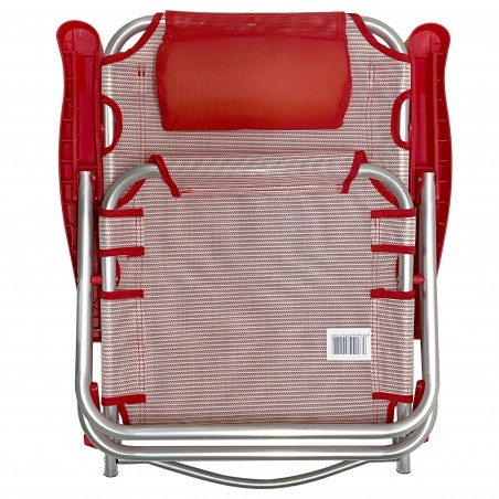 545119 Silla de playa reclinable ONSHORE en aluminio y textil en 3 colores