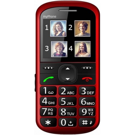 Móvil Halo 2 para personas mayores doble batería base de carga Botón SOS de 2.2"