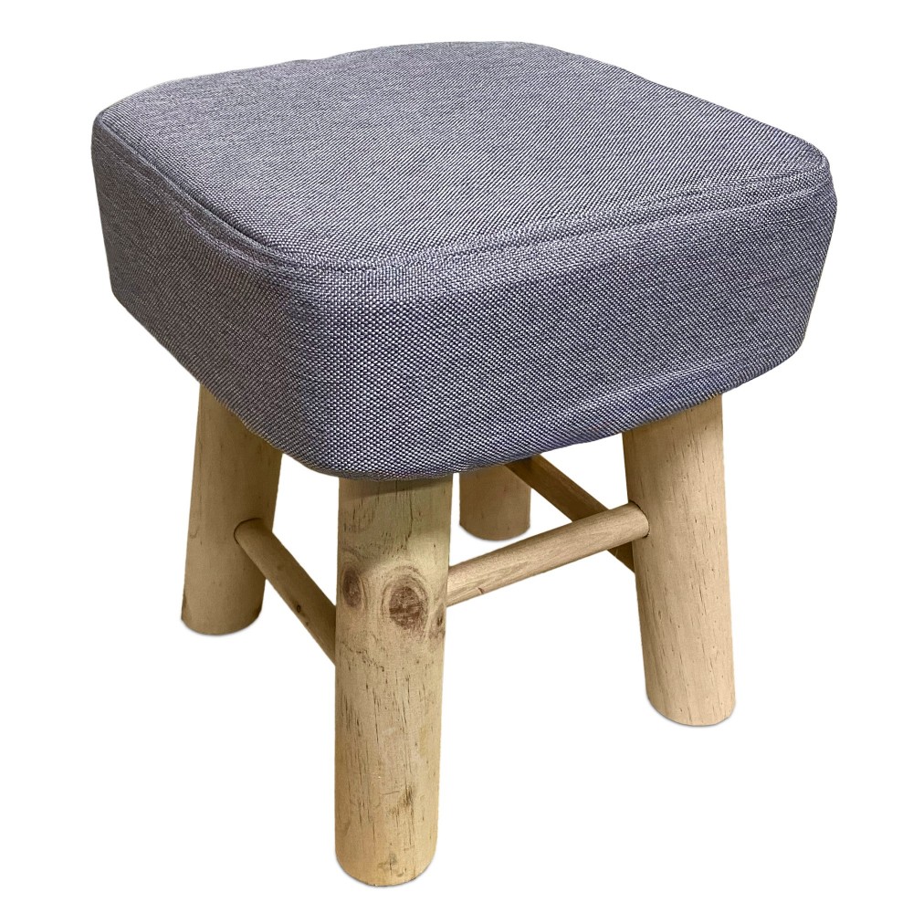 225038 Taburete cuadrado reposapiés acolchado...