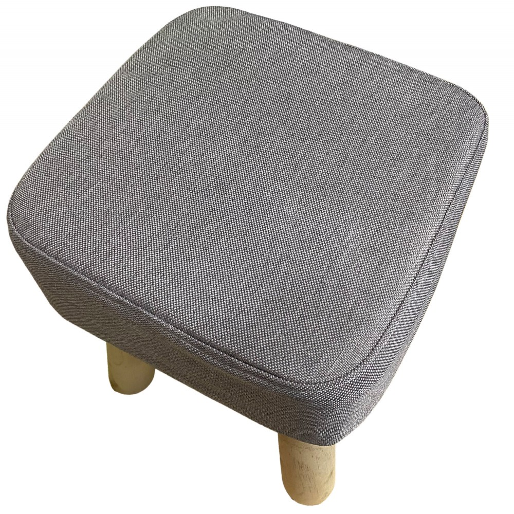 225038 Taburete cuadrado reposapiés acolchado...