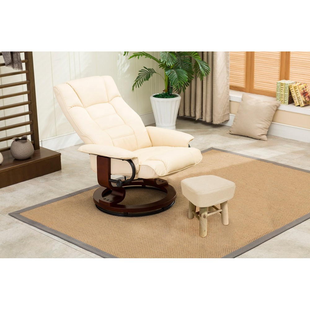 225038 Taburete cuadrado reposapiés acolchado...