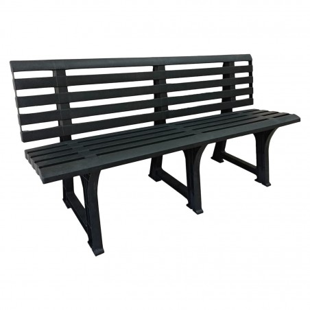 Banco en resina 3 lugares Isotta KEROPLAST 147x75x51cm para exteriores