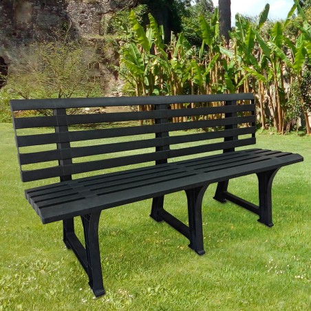 Banco en resina 3 lugares Isotta KEROPLAST 147x75x51cm para exteriores