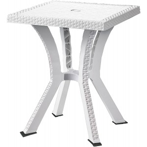 Mesa Rigoletto en resina de ratán en relieve KROPLAST... 2