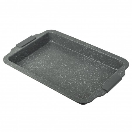 140019 Pack 3 bandejas rectangulares DGBAVARIA GREY stone con asas de silicona