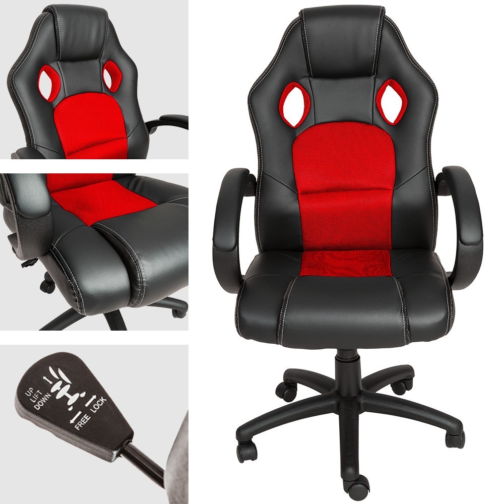 Silla de oficina Gaming Racer cuero ecológico 4...