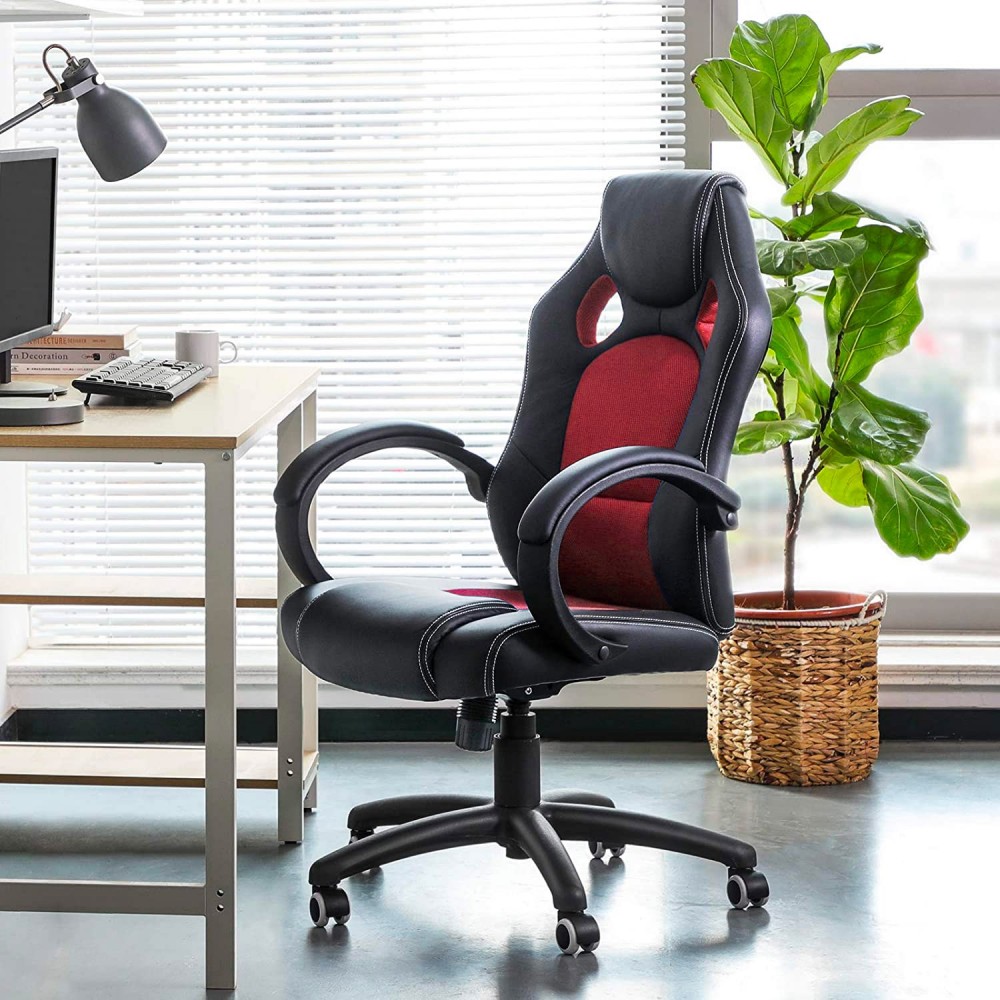 Silla de oficina Gaming Racer cuero ecológico 4...
