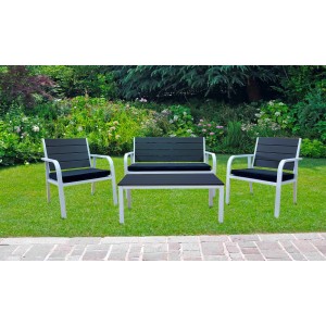 Conjunto completo Dallas mesa 2 sillas 1 banco de jardín... 2
