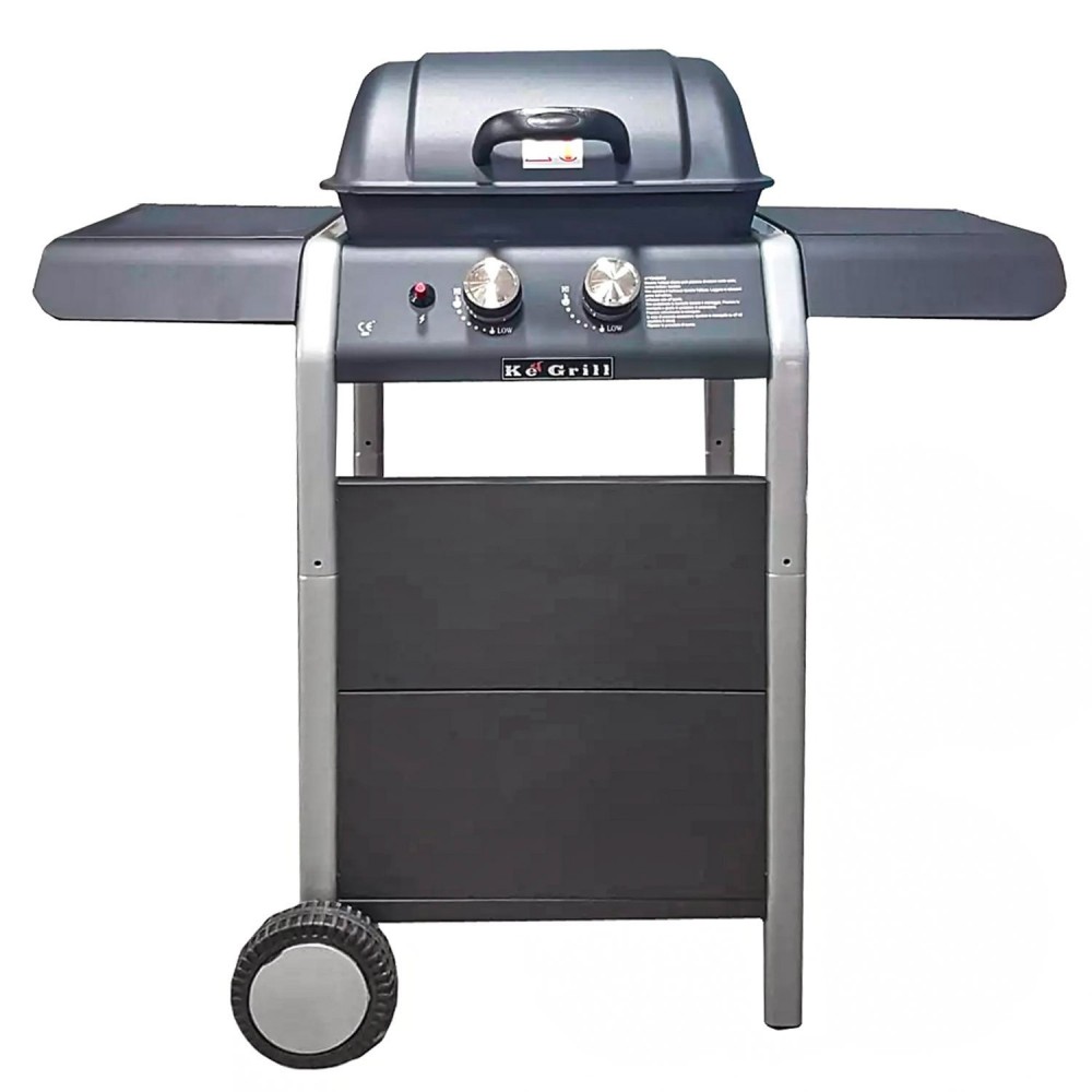 Barbacoa KeGrill KE600 Basic stone lava 2 fuegos y doble soporte 110X100X50cm