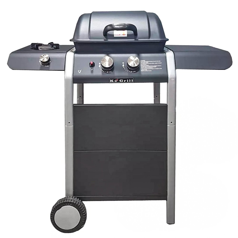 Barbacoa KeGrill KE601 piedra lava 2 fuegos y 1 lateral 110X100X50 cm