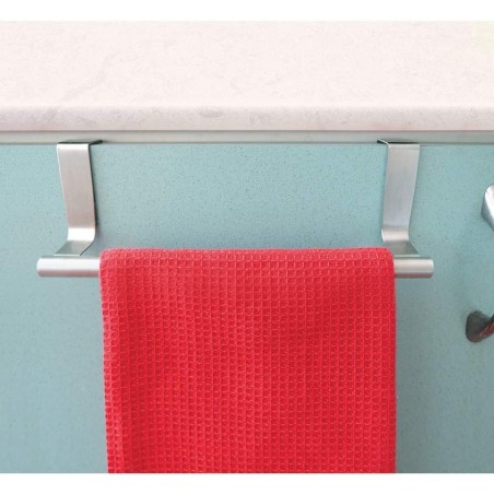 GustoCasa 100506 Barra para cocina de metal cromado 30x7x13 4 ganchos colgantes
