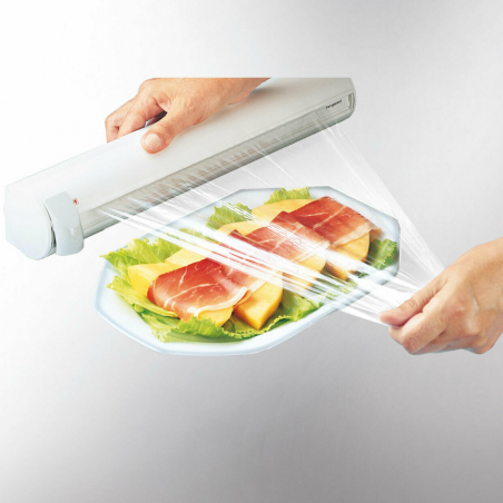 592019 Dispensador de film y papel de cocina 3 en 1 BLANCO 38x20.5x8.5 cm
