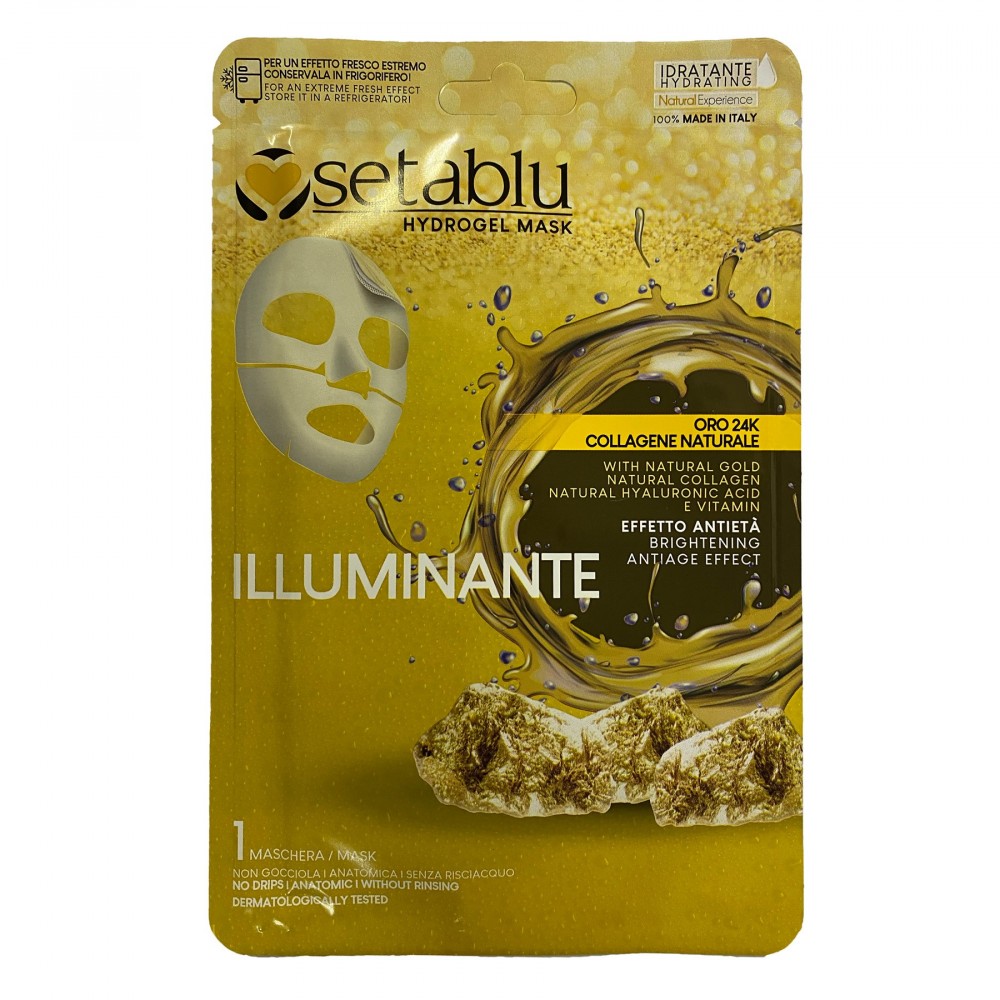 571050 Mascarilla ILUMINADORA 24k oro natural SETABLU colágeno hidratante