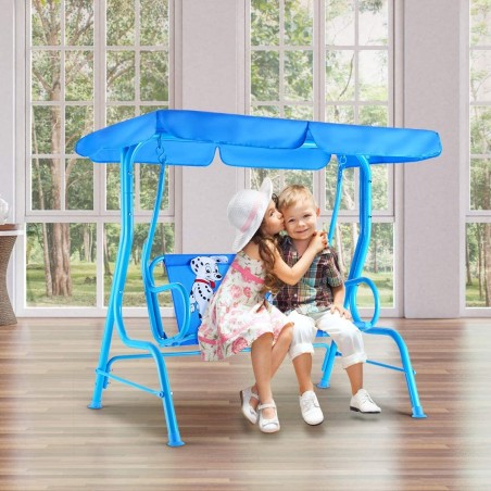 154830 Mecedora de jardín DALMATA para niños 2 Asientos en acero 112x75x108cm