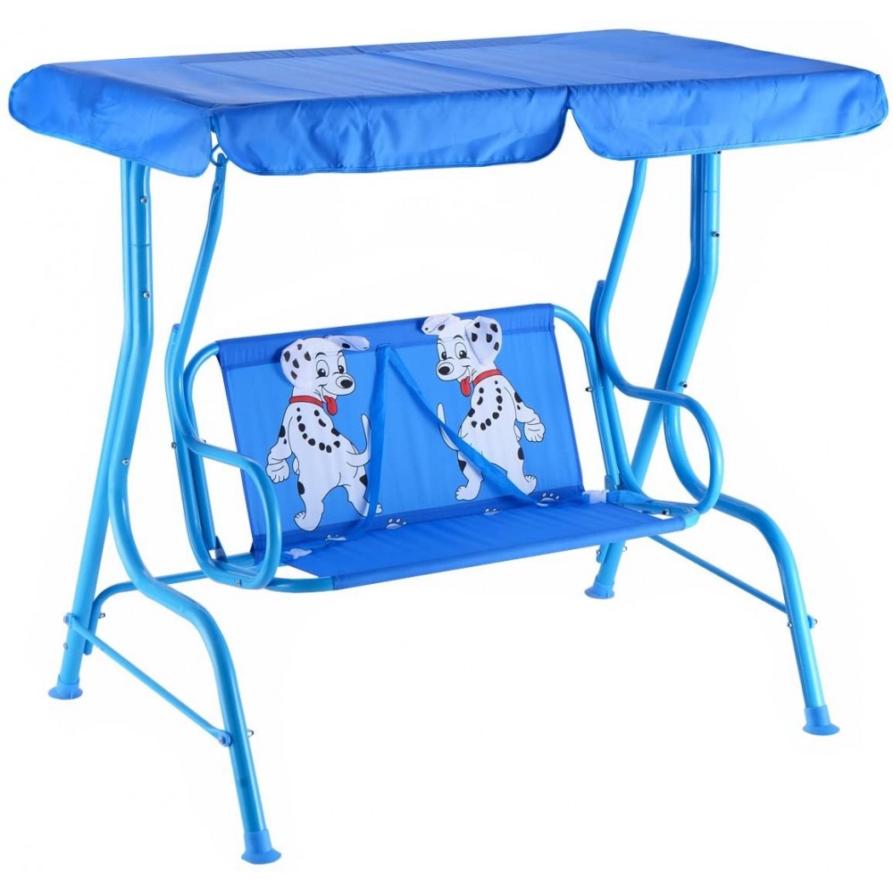 154830 Mecedora de jardín DALMATA para niños 2 Asientos en acero 112x75x108cm