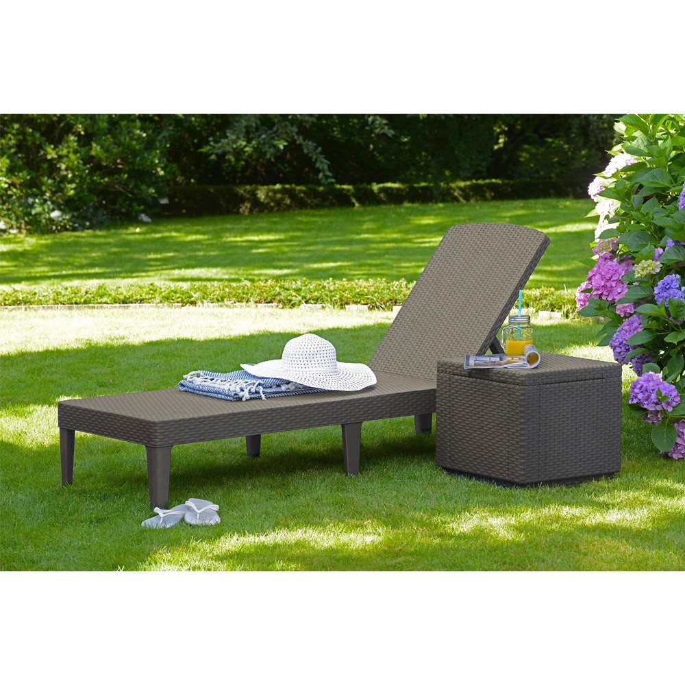 Tumbona de resina CAPPUCCINO JAIPUR 187x58 h29...