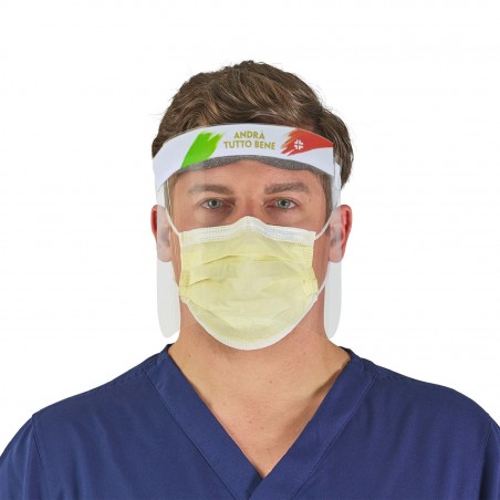 Protector facial ajustable de 24x29 cm protección contra salpicaduras de PVC