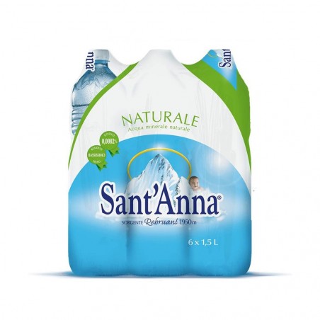 Agua mineral natural de Sant'Anna 1,5 Lt (paquete de 6 botellas)