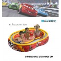 Piscina hinchable infantil con motivo RAYO MCQUEEN de CARS 175*90*30CM - Linea Mondo