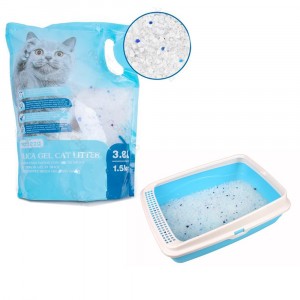 043767 Arena higiénica de gel de sílice para gatos y...