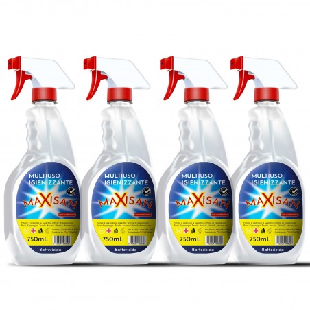 Pack 4 piezas de desinfectante multiusos MAXISAN 750 ml de clorhexidina