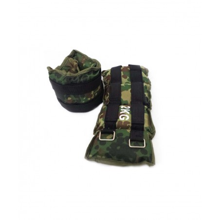 Pack de pesas fitness para tobillos y muñecas mod. militar de camuflaje 1 a 6 kg