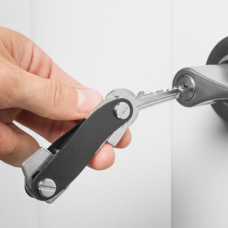 Organizador de aluminio para hasta 12 llaves Clever Keys cierre como navaja