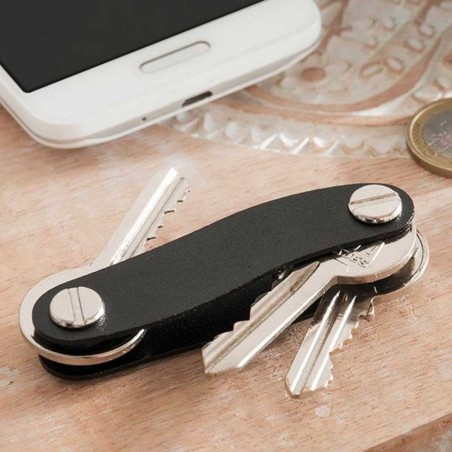 Organizador de aluminio para hasta 12 llaves Clever Keys cierre como navaja