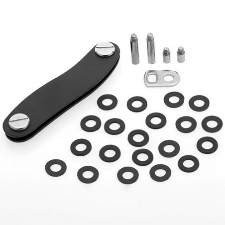 Organizador de aluminio para hasta 12 llaves Clever Keys cierre como navaja