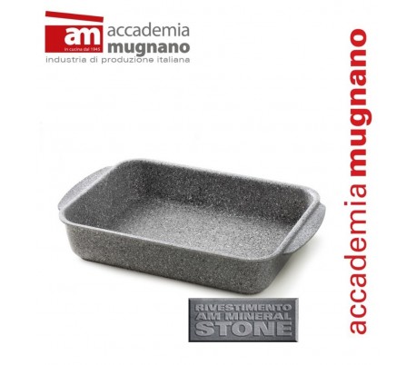 Bandeja para horno rectangualr 30x28 cm revestimiento con efecto piedra revestimiento - Accademia Mugnano CUORE DI PIETRA