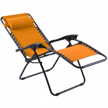 Silla plegable EVERTOP reclinable GRAVITÀ ZERO NARANJA