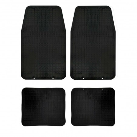 IRVING 4 alfombrillas universales TAG01 PRAGA NEGRO 100% goma antideslizante