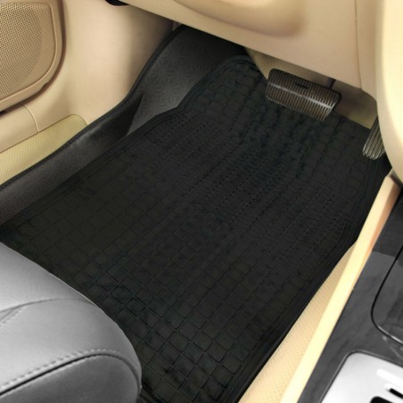 IRVING 4 alfombrillas universales TAG01 PRAGA NEGRO 100% goma antideslizante