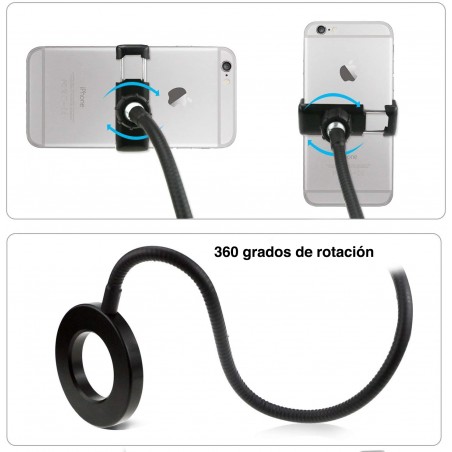 187103 Set SELFIE soporte para teléfono y lámpara 2 en 1 con ajuste de luz