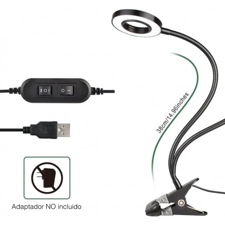 187103 Set SELFIE soporte para teléfono y lámpara 2 en 1 con ajuste de luz