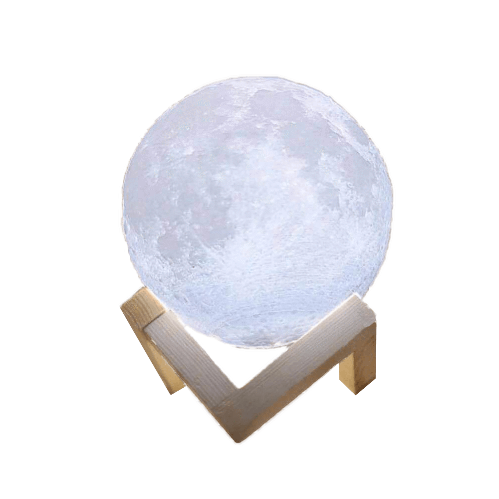Lámpara en forma de luna LED 3D MOON LED 3D CM3278 con encendido táctil 12 cm
