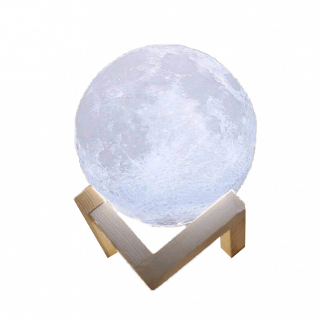 Lámpara en forma de luna LED 3D MOON LED 3D CM3278 con encendido táctil 12 cm
