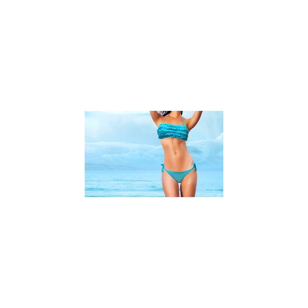 Bikini MWS AHEAD mod. Sunny con top bandeau y volantes drapeados