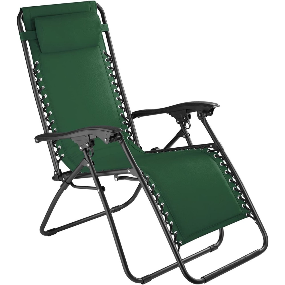 Silla plegable EVERTOP reclinable GRAVITÀ ZERO VERDE OSCURO