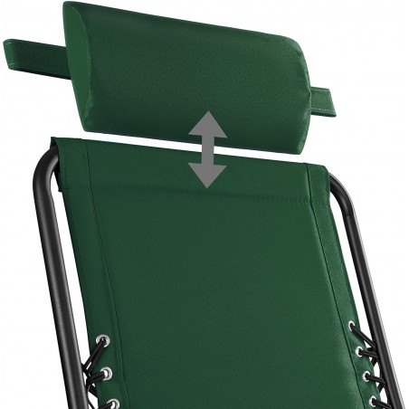 Silla plegable EVERTOP reclinable GRAVITÀ ZERO VERDE OSCURO