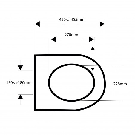 088561 Tapa con asiento universal para el baño MDF WHITE 43x37 cm inodoro