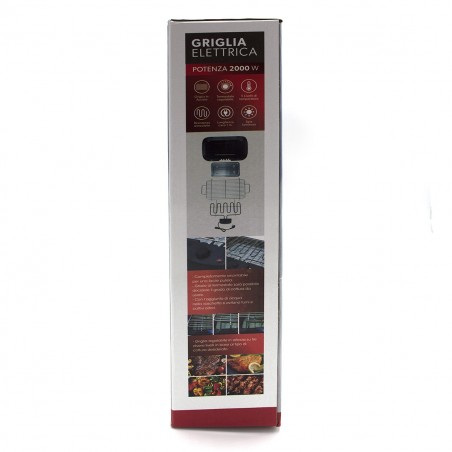 892904 Parrilla eléctrica 2000W Dictrolux 39x22 cm 5 niveles de temperatura