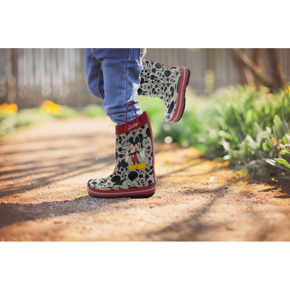 23-2345 Botas de agua para niño de color rojo y...